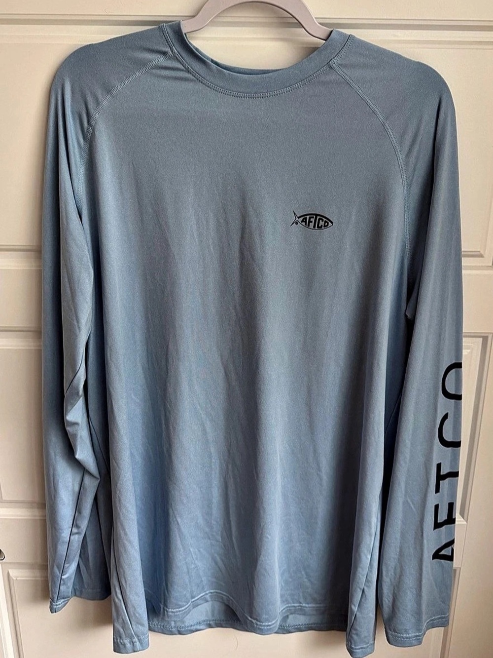 AFTCO Samurai Sun Protection Long Sleeve Shirt Blue Large